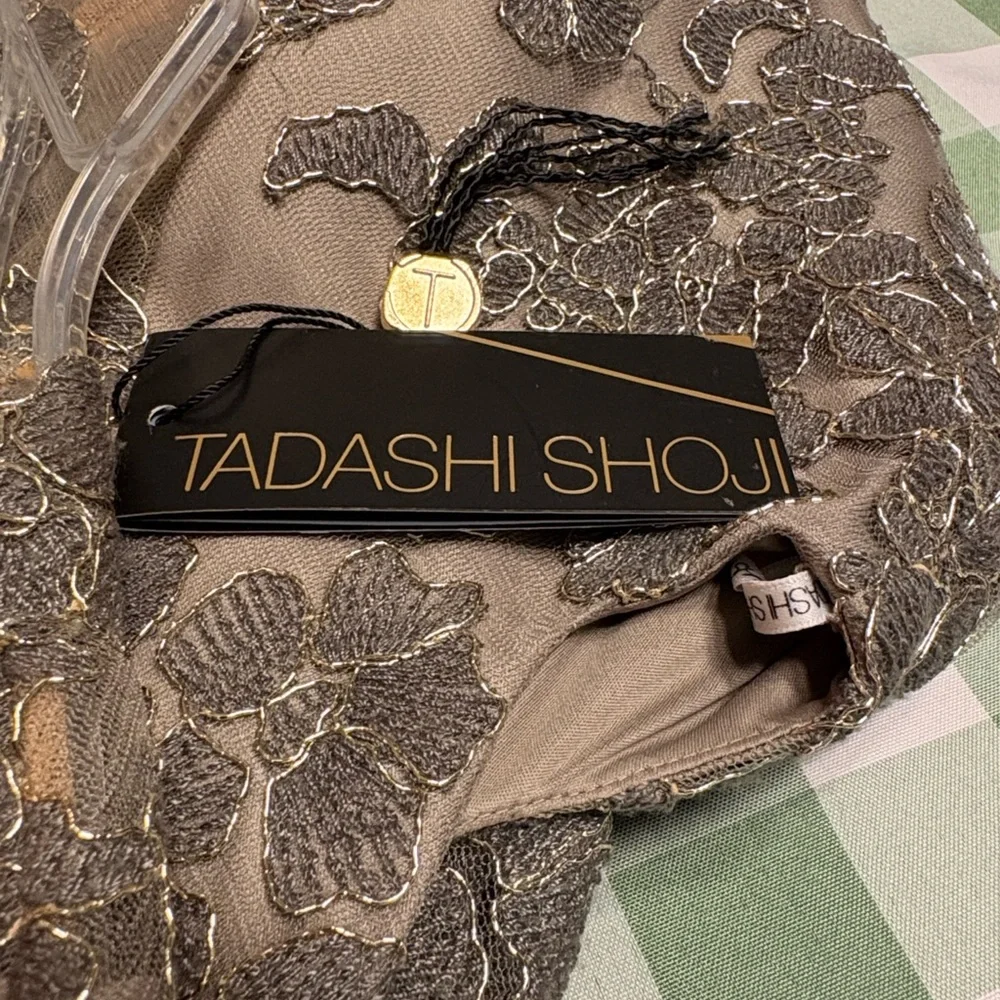 Tadashi Shoji Brown Lace Mini Dress - Picture 6 of 11